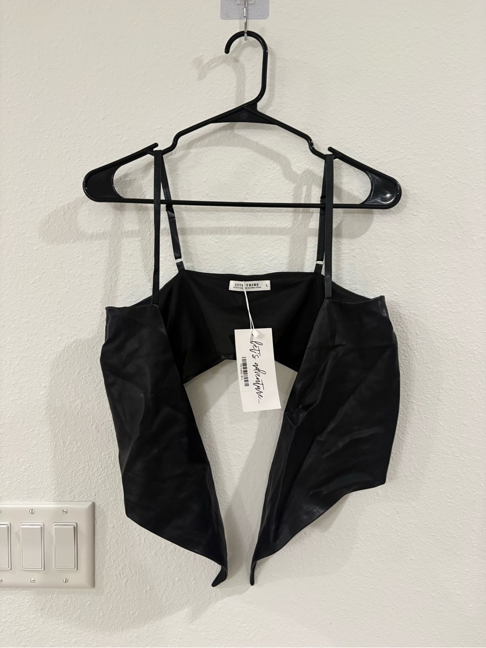 12th Tribe NWT Black Tie Top